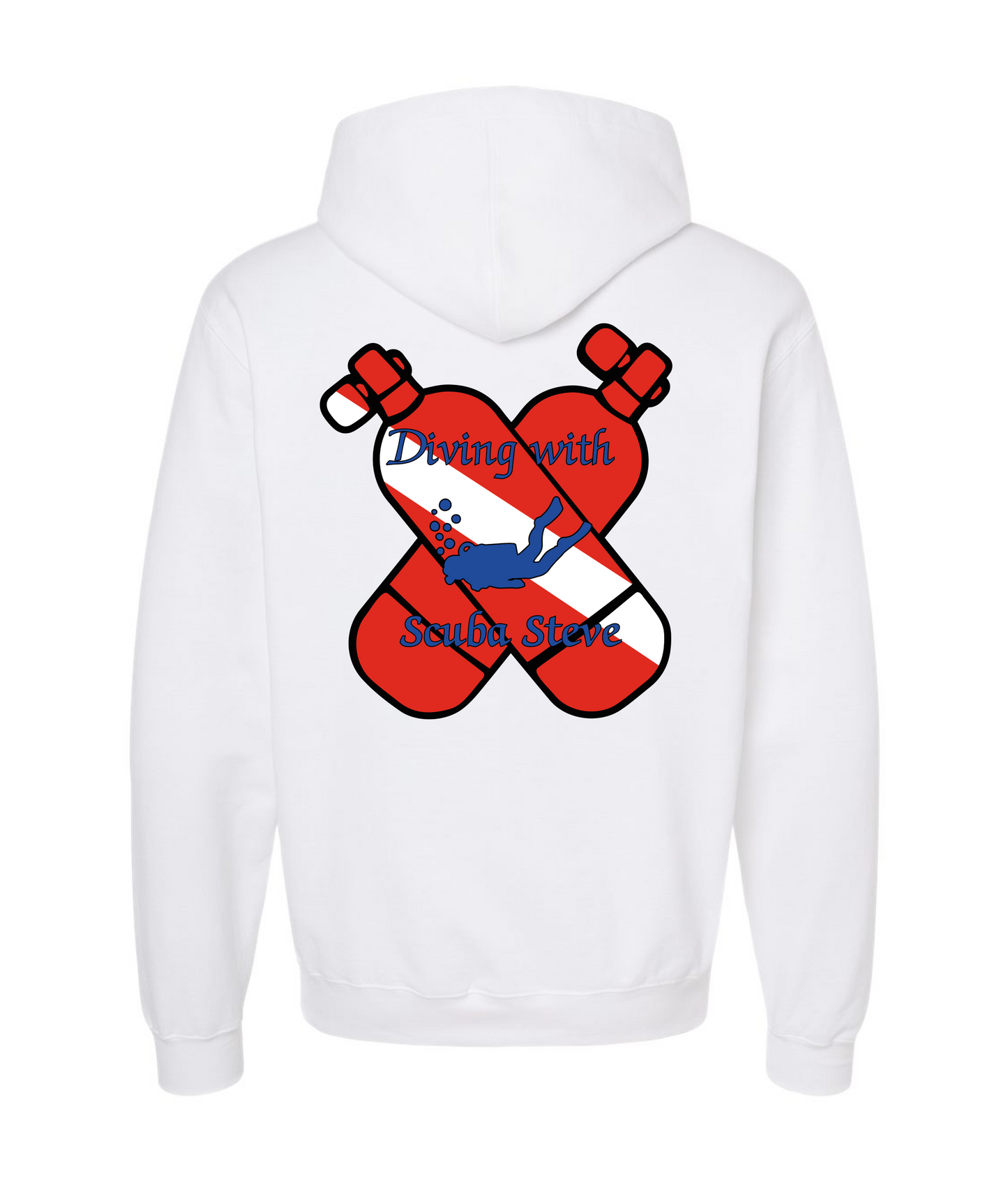 Scuba Steve - OXYGEN TANK - White Hoodie