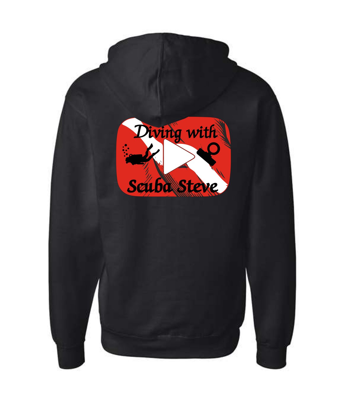 Scuba Steve - PLAY - Black Zip Up Hoodie