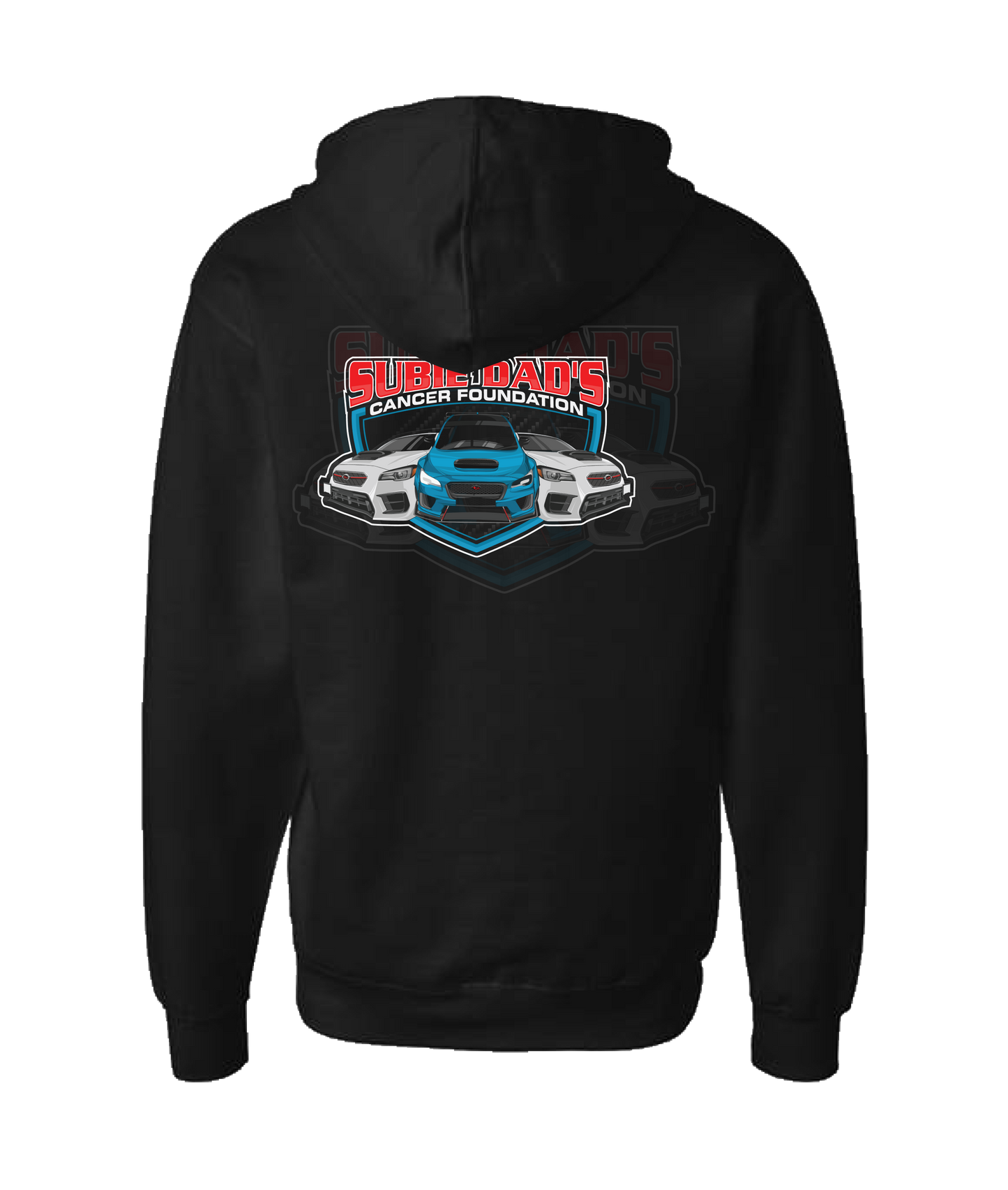 Subie Dad's Cancer Foundation - Subies - Black Zip Up Hoodie