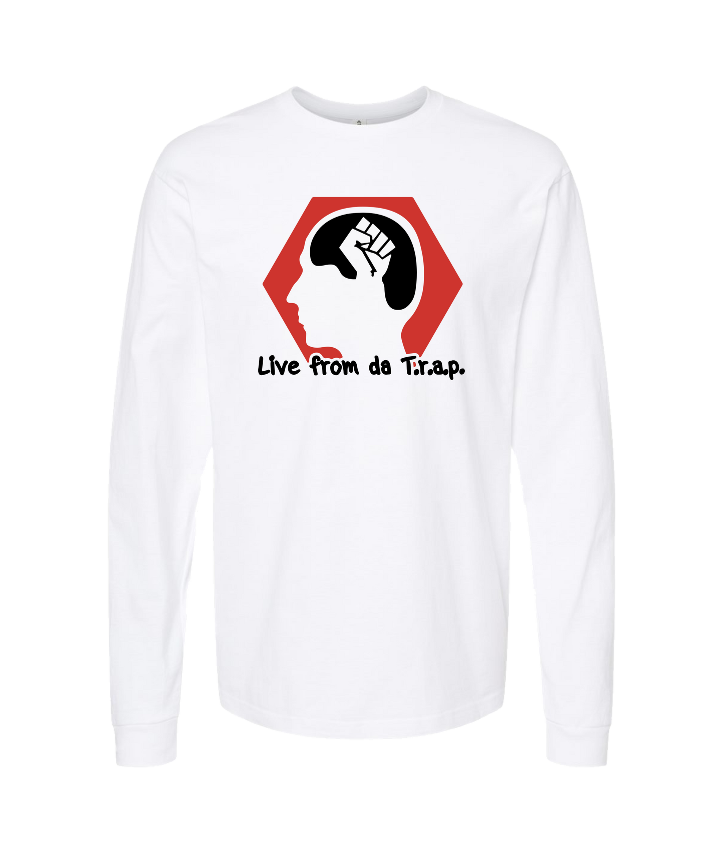 Skank Dollar - Live from da T.r.a.p.Com - White Long Sleeve T