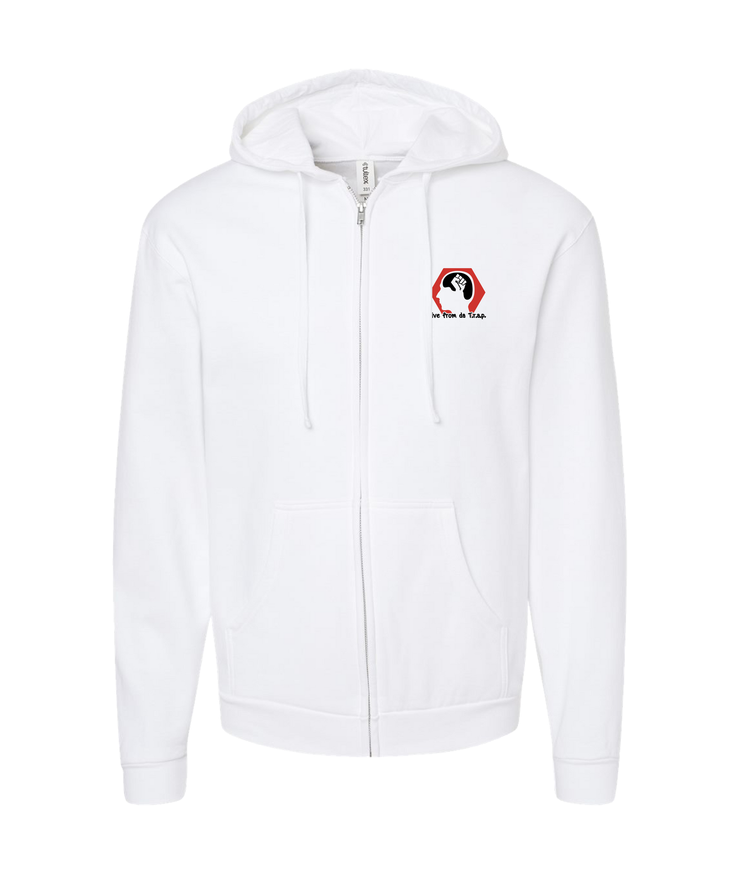 Skank Dollar - Live from da T.r.a.p.Com - White Zip Up Hoodie