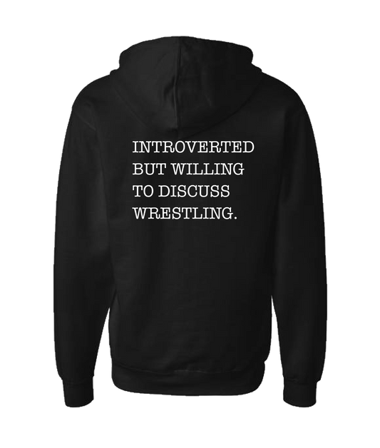 Skank Dollar - Introverted but... Wrestling - Black Zip Up Hoodie