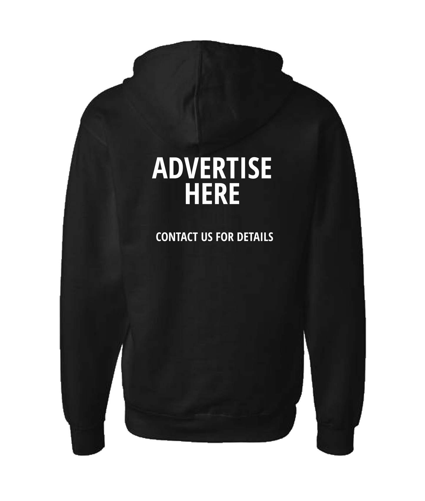 Skank Dollar - Advertise Here - Black Zip Up Hoodie