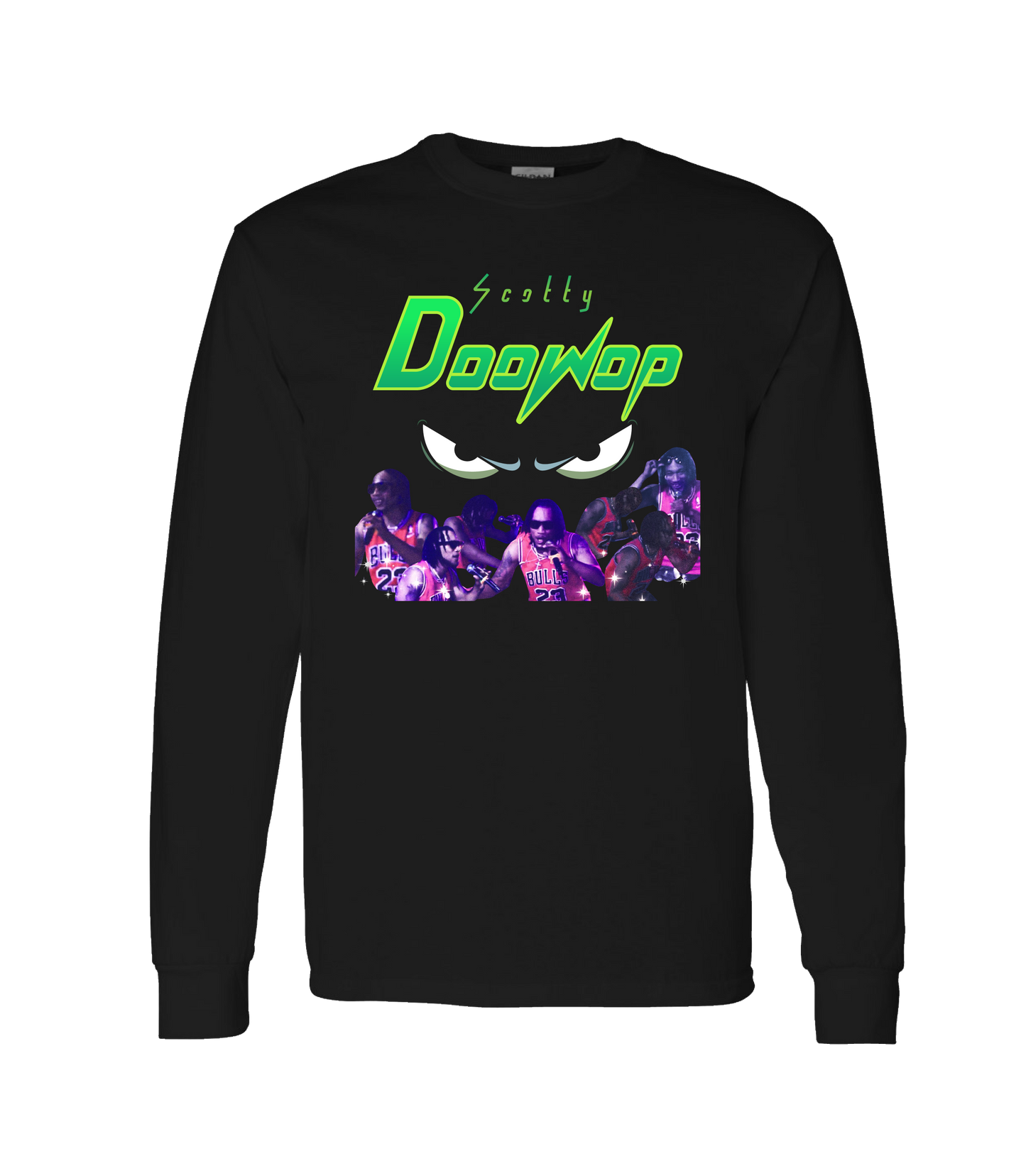 Scotty Doowop - Logo w/Scotty - Black Long Sleeve T