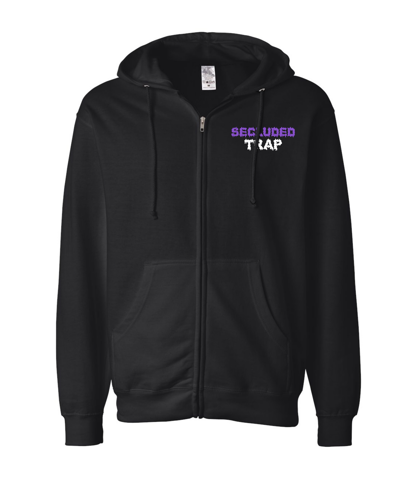 Secluded Trap - Memberz Only Tee - Black Zip Up Hoodie