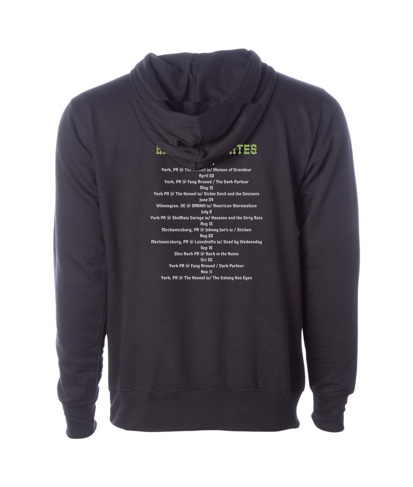 V-SEGTOP - 2023 SHOW DATES - Black Hoodie