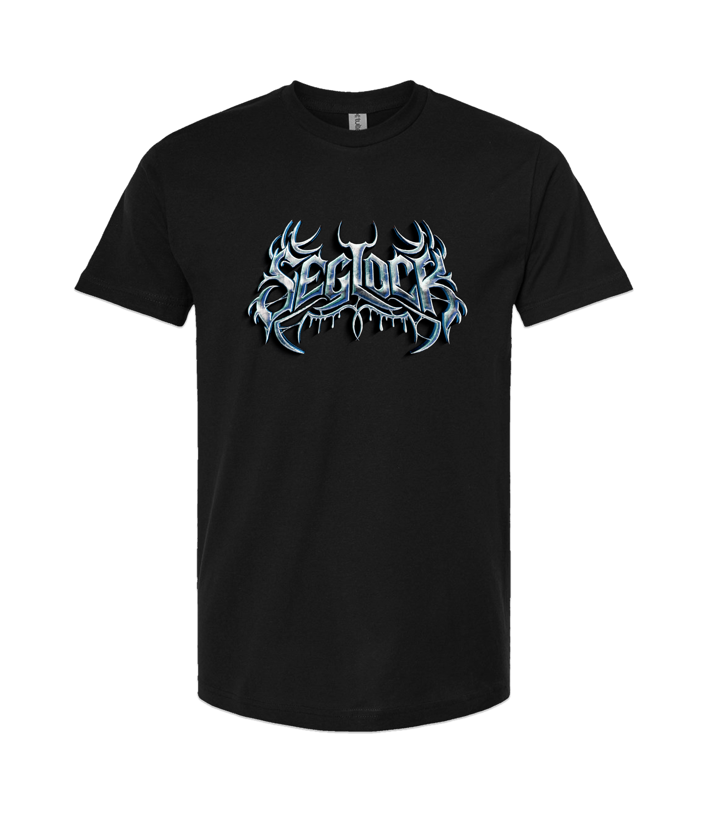 Seglock - Ice Blue - Black T-Shirt