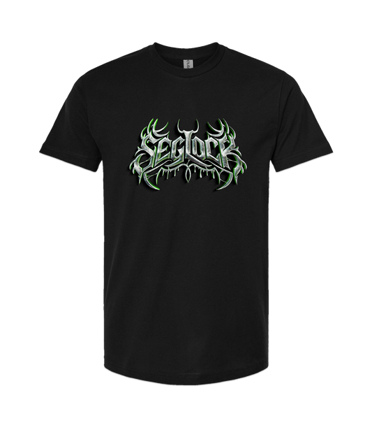 Seglock - Chrome Green - Black T-Shirt