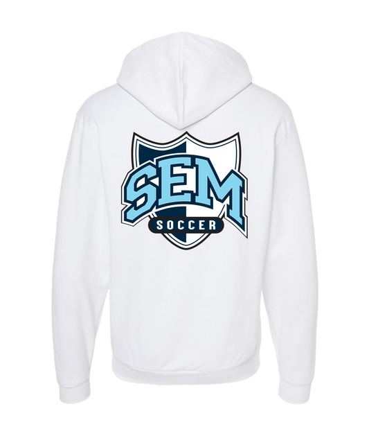 Sem Soccer - SEM SOCCER - White Zip Up Hoodie