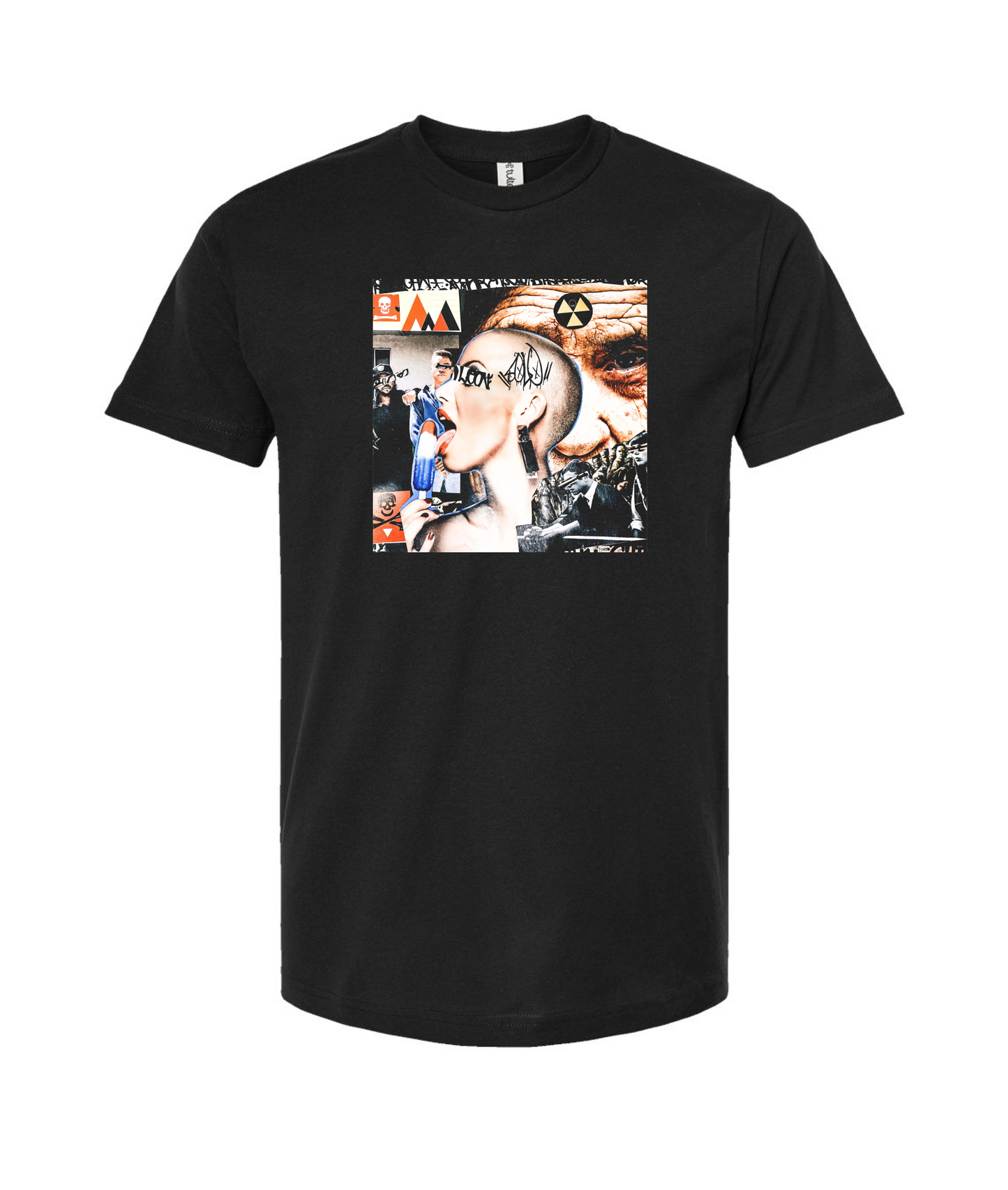V-SFDTOP - Collage - Black T Shirt
