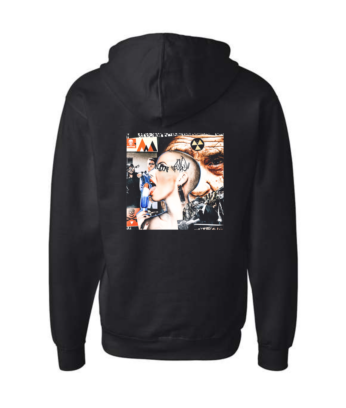 V-SFDTOP - Collage - Black Zip Up Hoodie