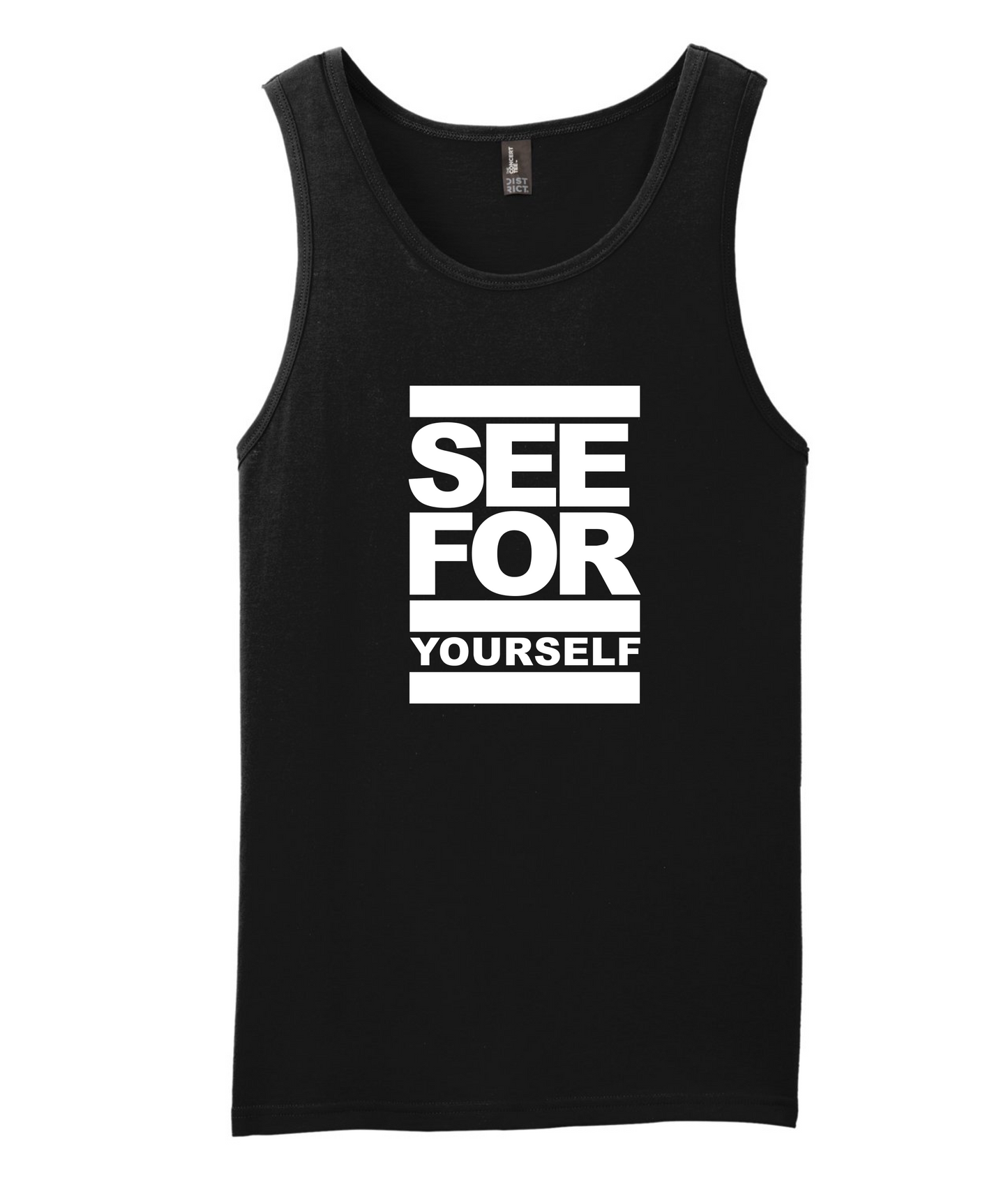 Seefor Yourself- Run Logo - Black Tank Top