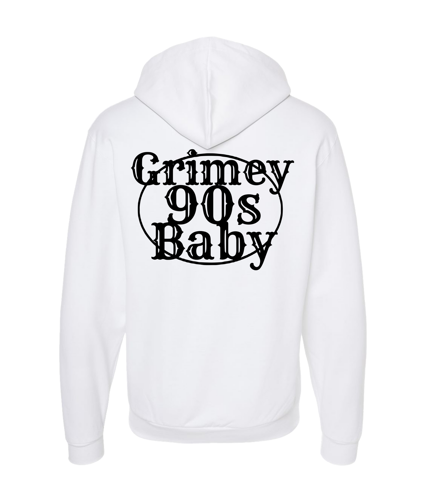 GRIMEY 90s BABY - GRIMEY - White Zip Up Hoodie