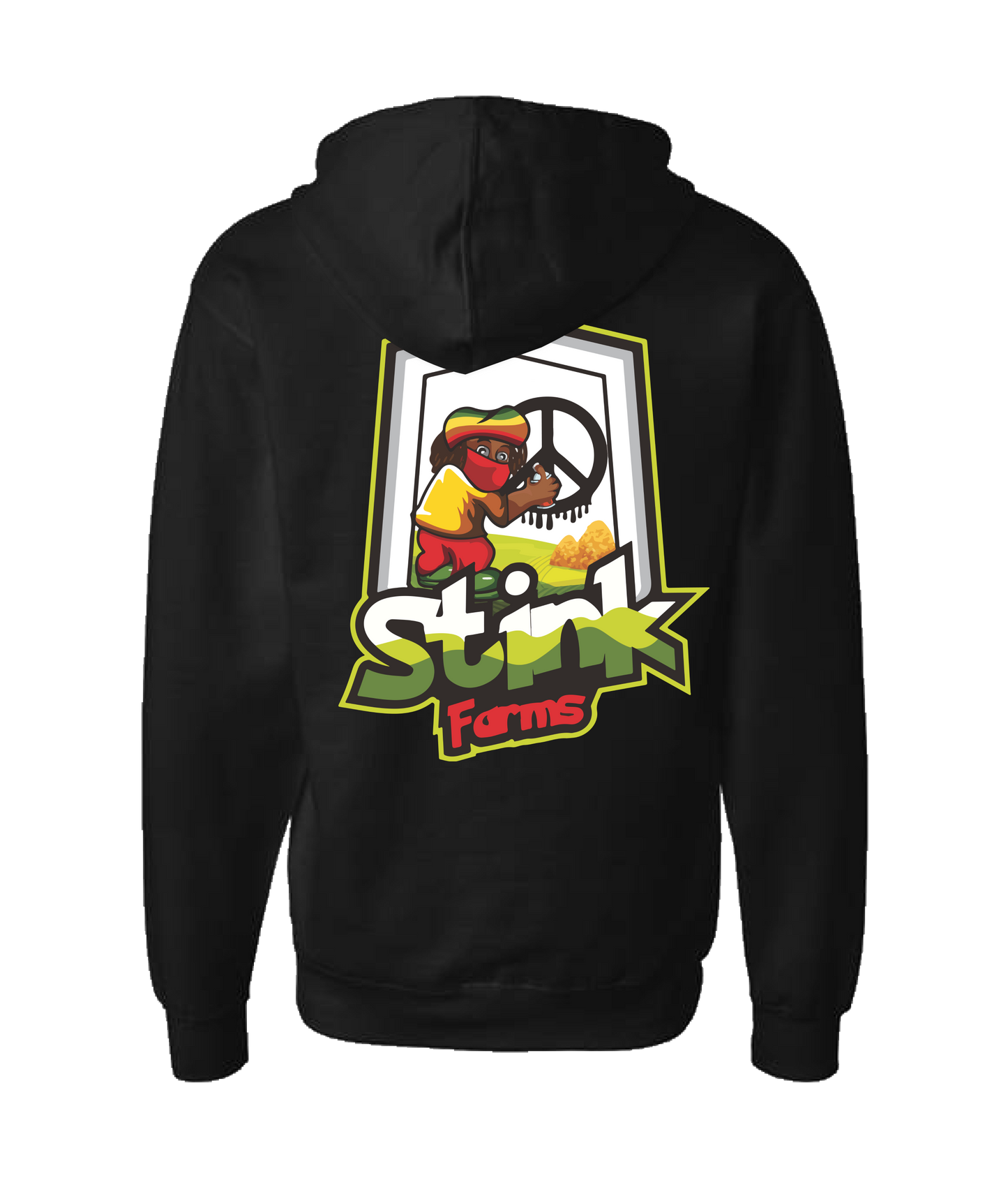 StinkGawd - Stink - Black Zip Up Hoodie