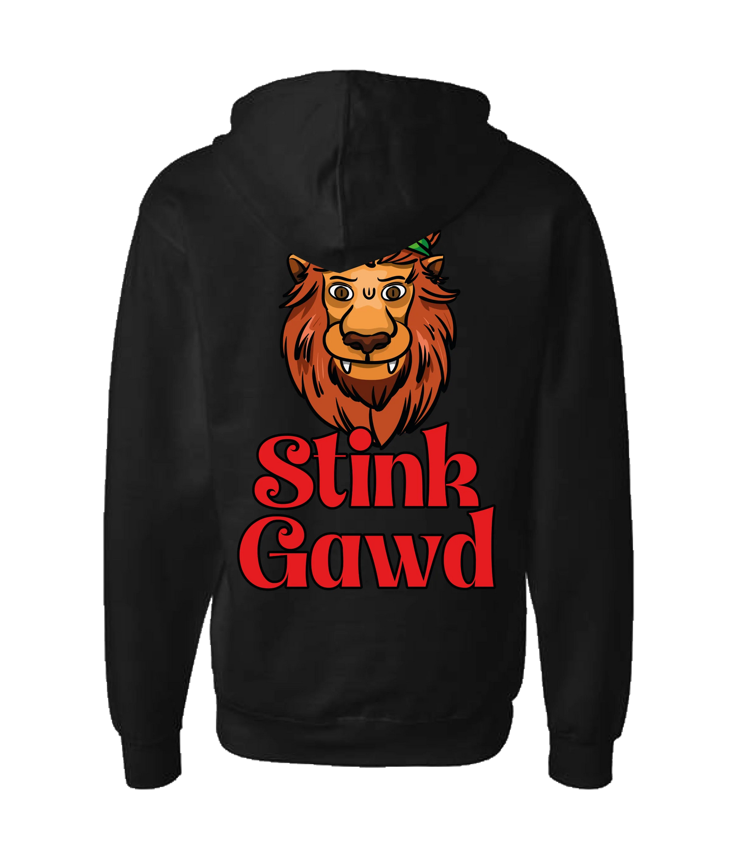 StinkGawd - Lion - Black Zip Up Hoodie