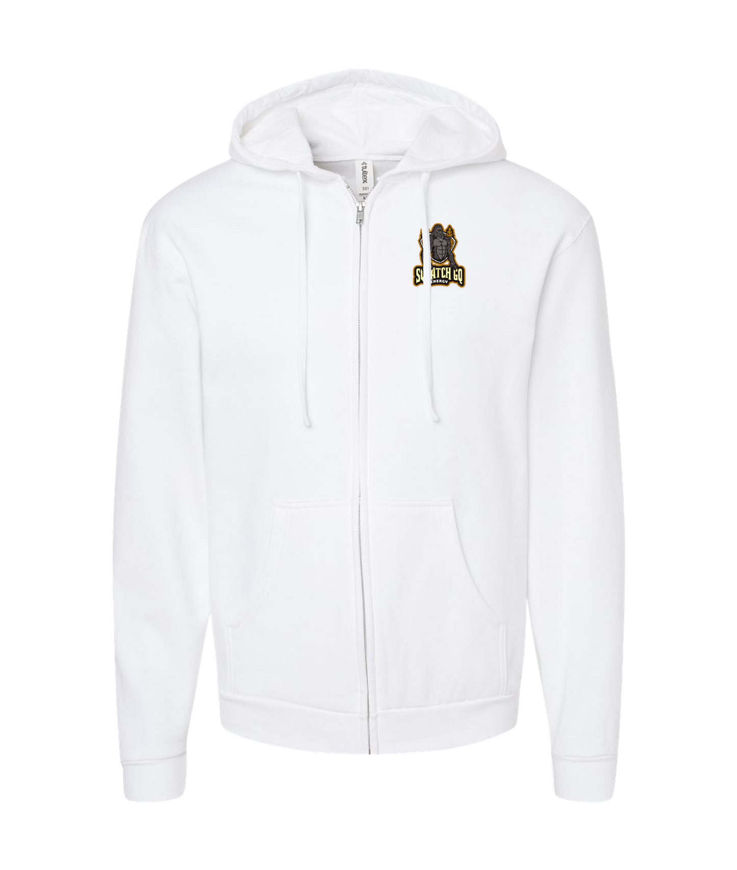 Squatch GQ Energy - Squatch Energy - White Zip Up Hoodie