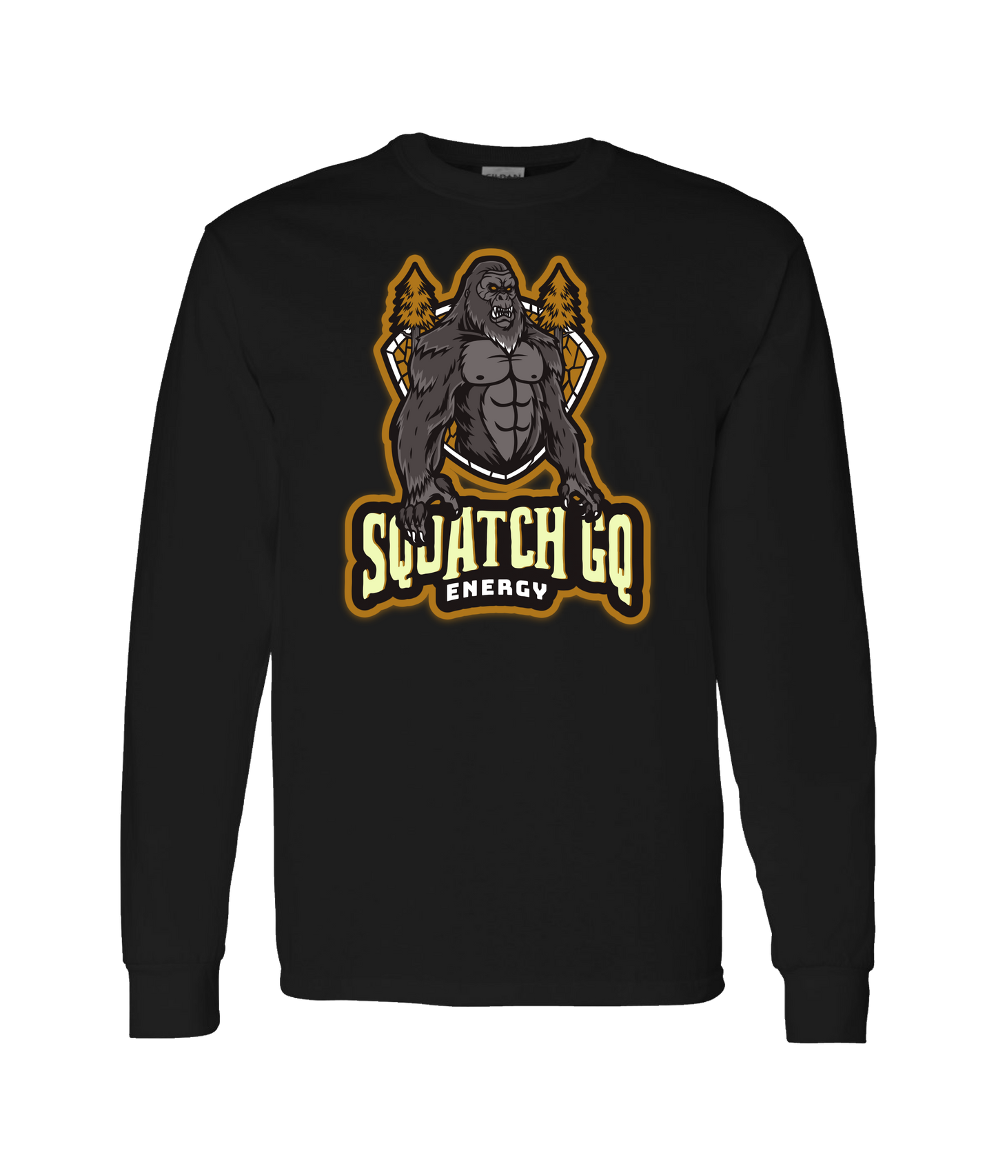 Squatch GQ Energy - Squatch Energy - Black Long Sleeve T