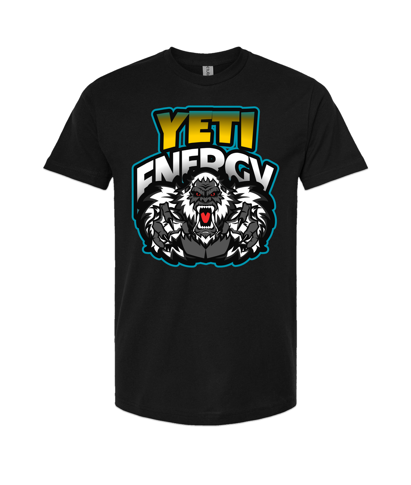Squatch GQ Energy - Yeti Energy - Black T Shirt