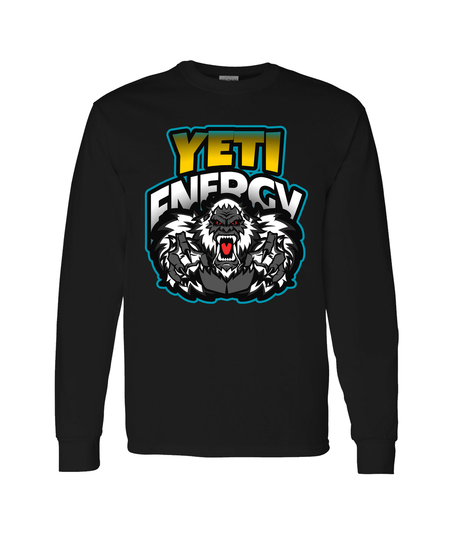 Squatch GQ Energy - Yeti Energy - Black Long Sleeve T