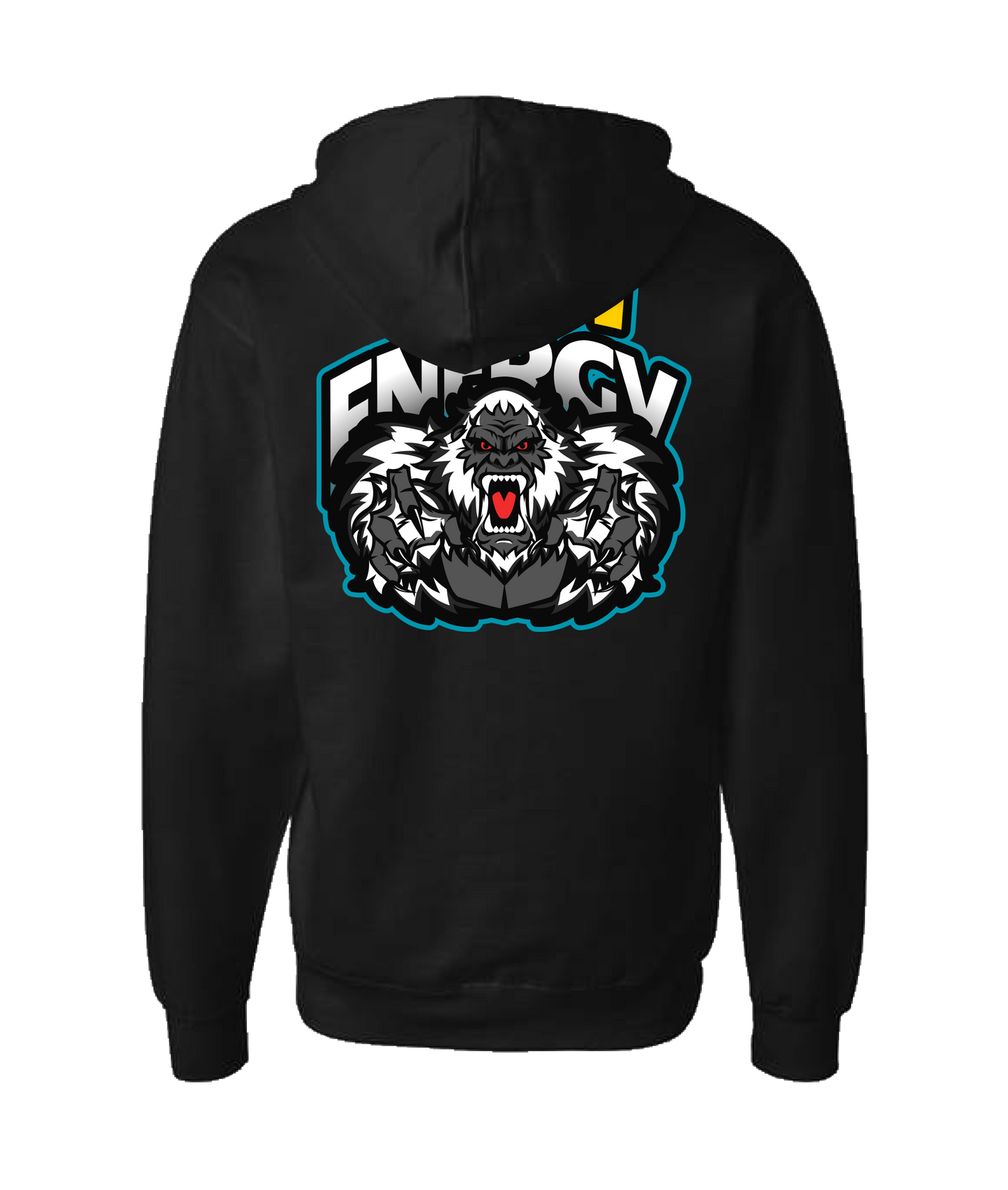 Squatch GQ Energy - Yeti Energy - Black Zip Up Hoodie