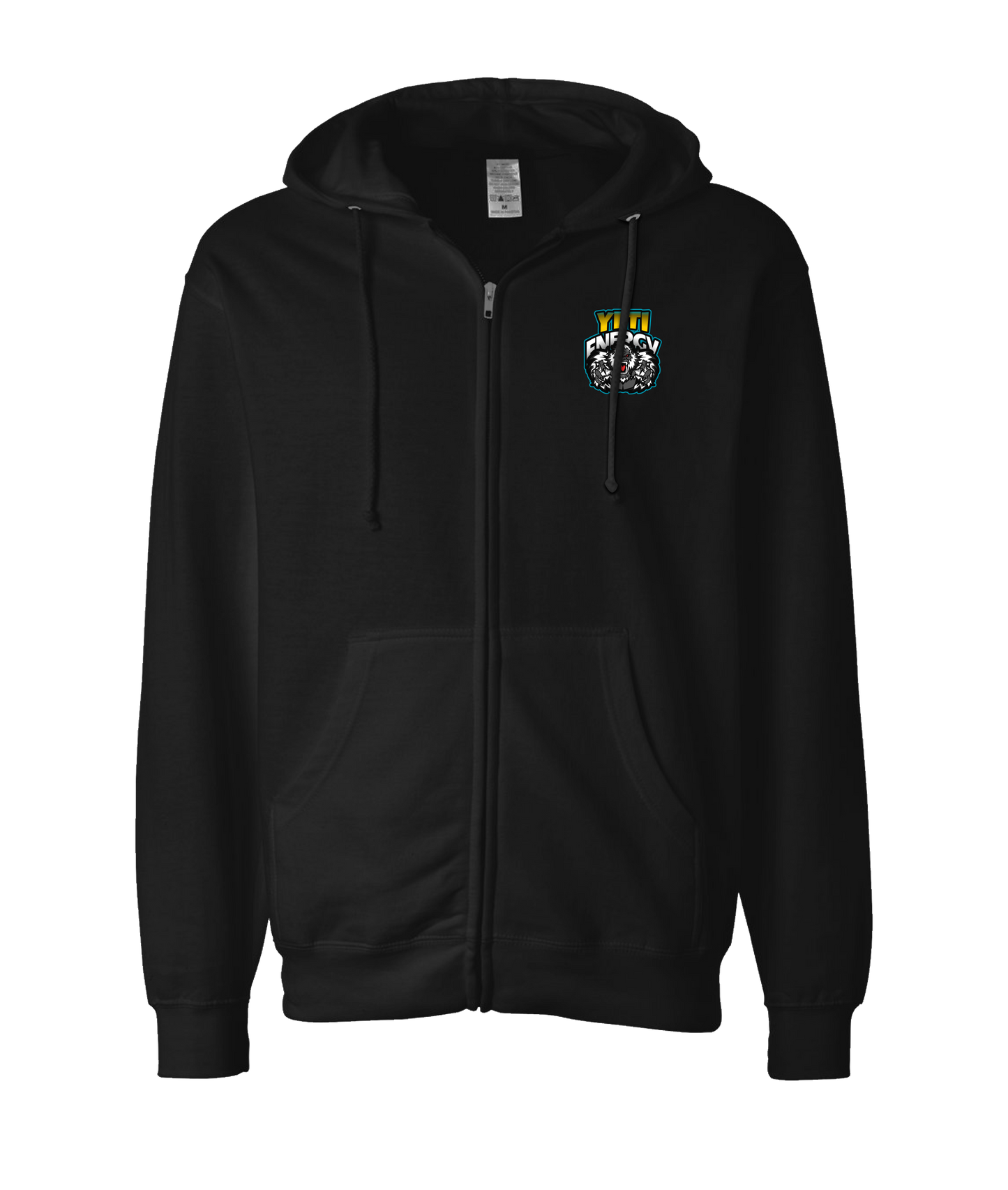 Squatch GQ Energy - Yeti Energy - Black Zip Up Hoodie