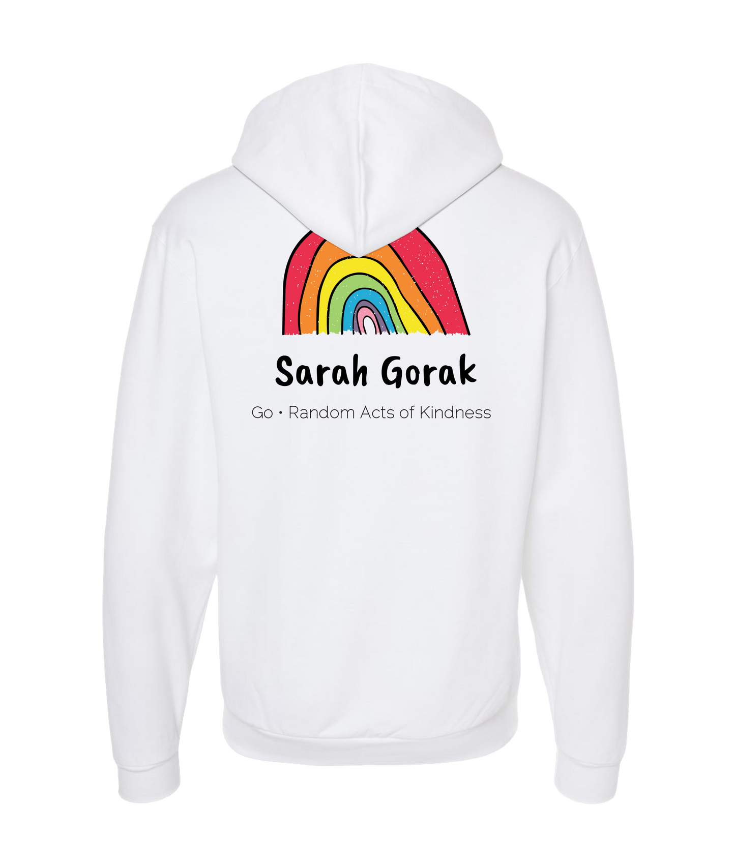 Sarah Gorak - Random Acts of Kindness - White Zip Hoodie