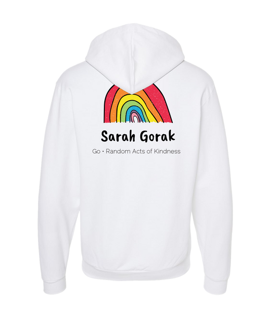 Sarah Gorak - Random Acts of Kindness - White Zip Hoodie