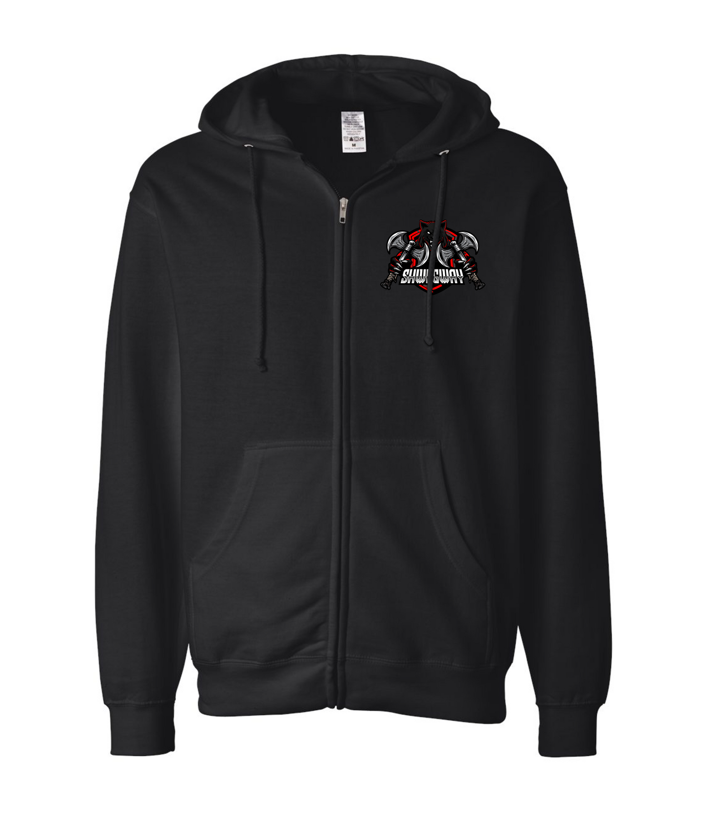 Shwegway Inc. - Wolf Logo - Black Zip Hoodie