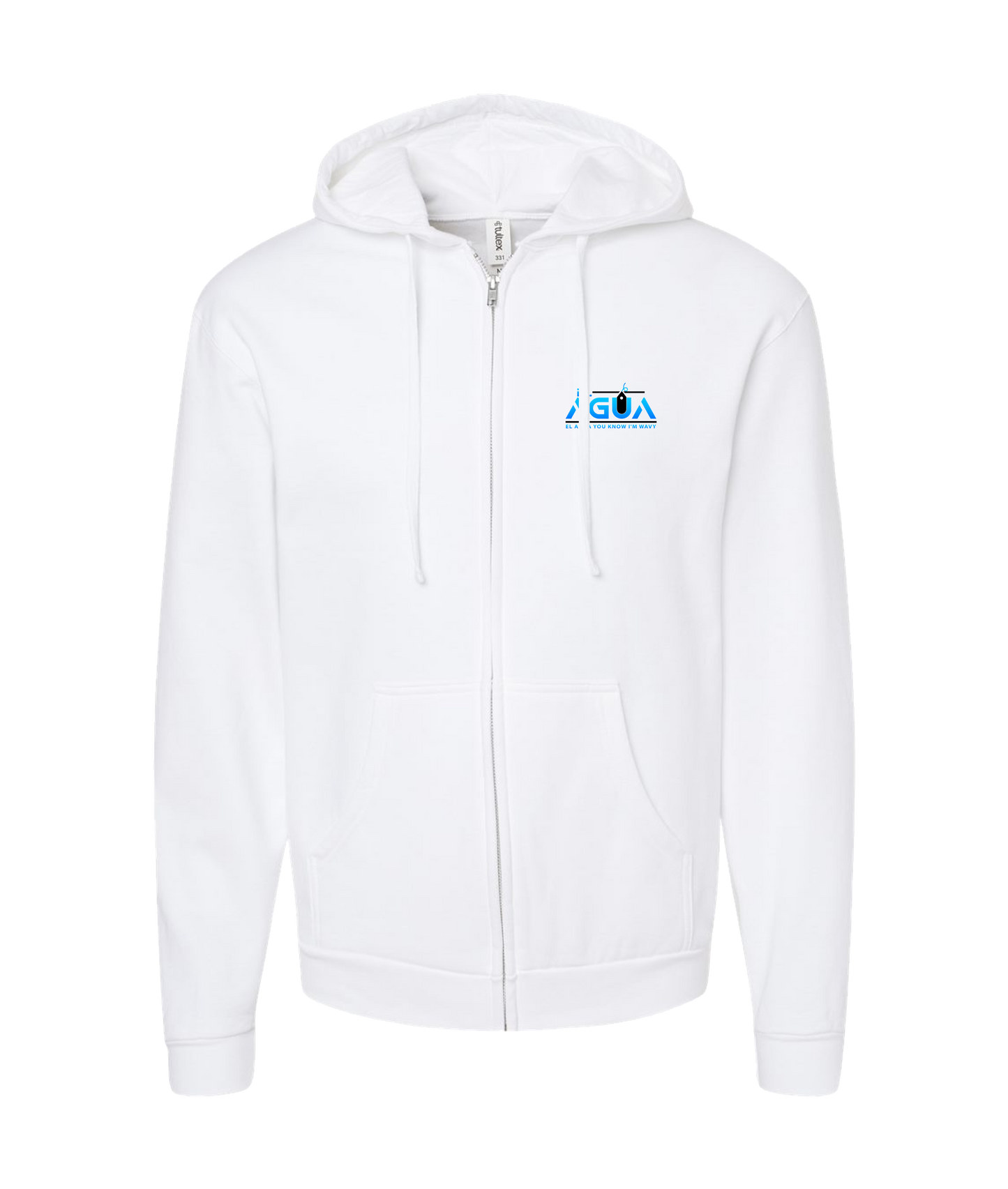 Shock - El AGUA - White Zip Up Hoodie