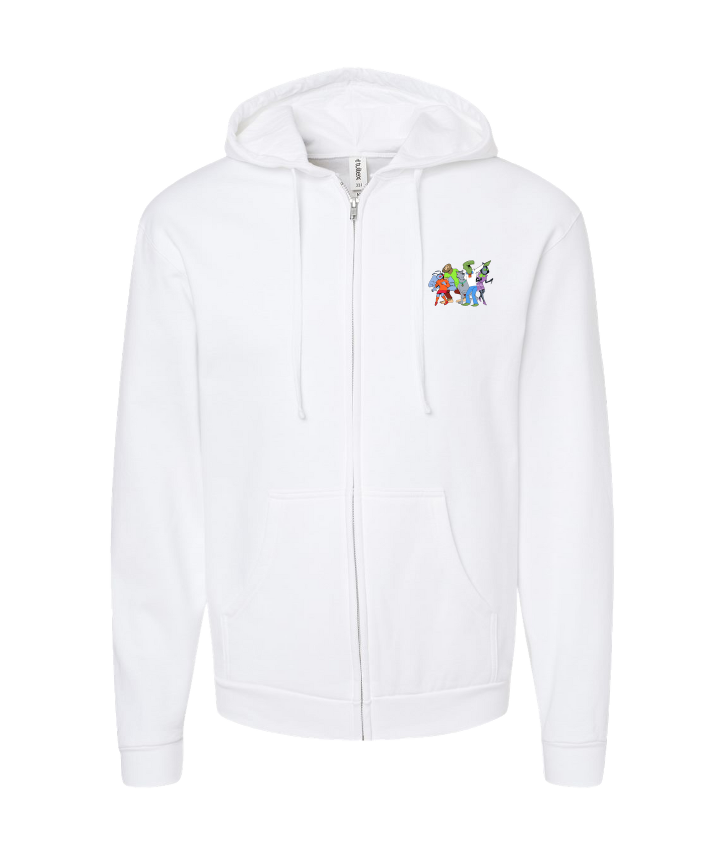 Shawn Langley - DESIGN 1 - White Zip Up Hoodie