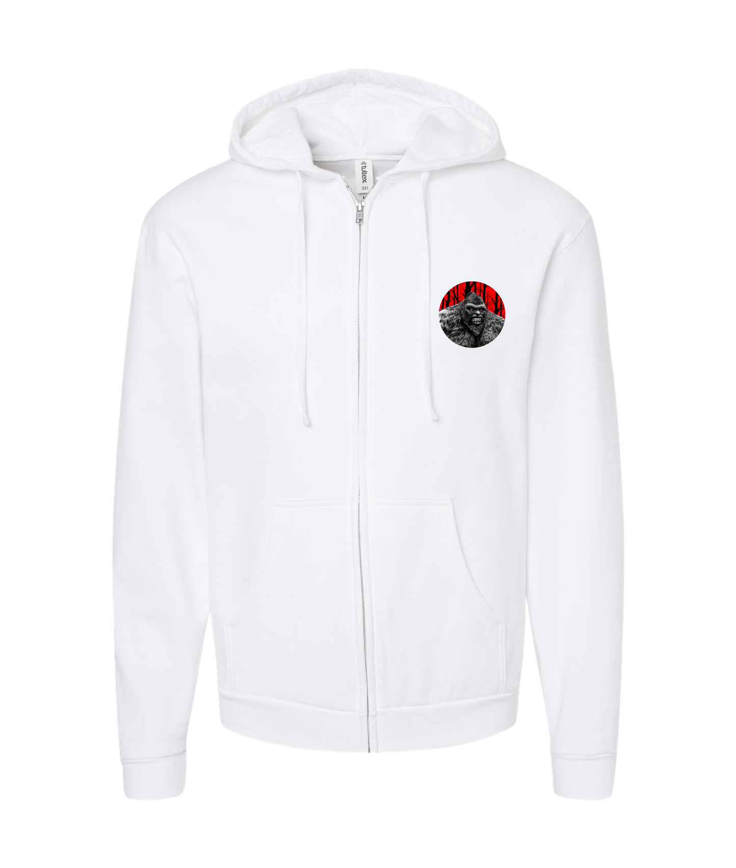 Shawn Langley - DESIGN 2 - White Zip Up Hoodie