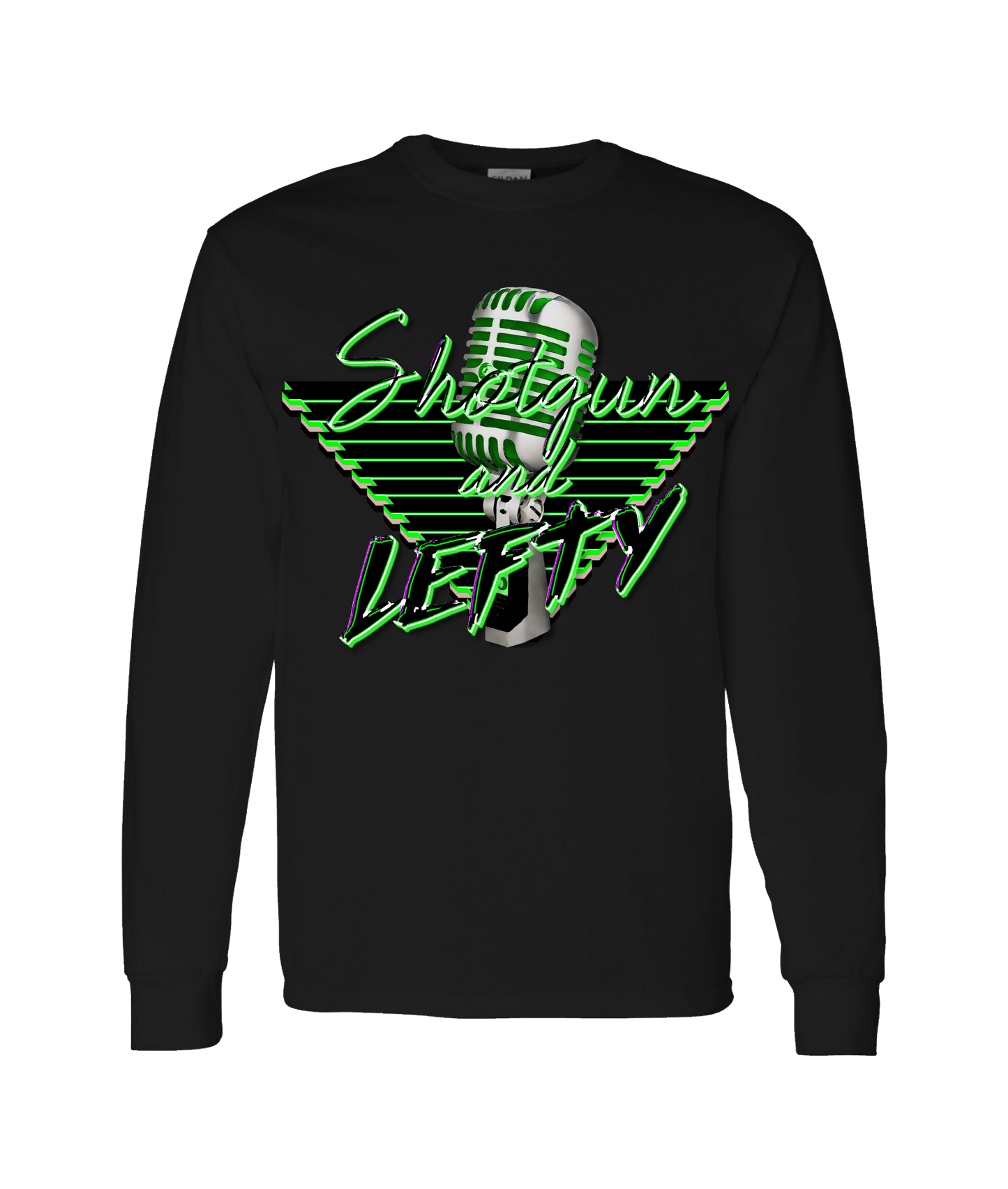 v-SHLETOP - DESIGN 1 - Black Long Sleeve T