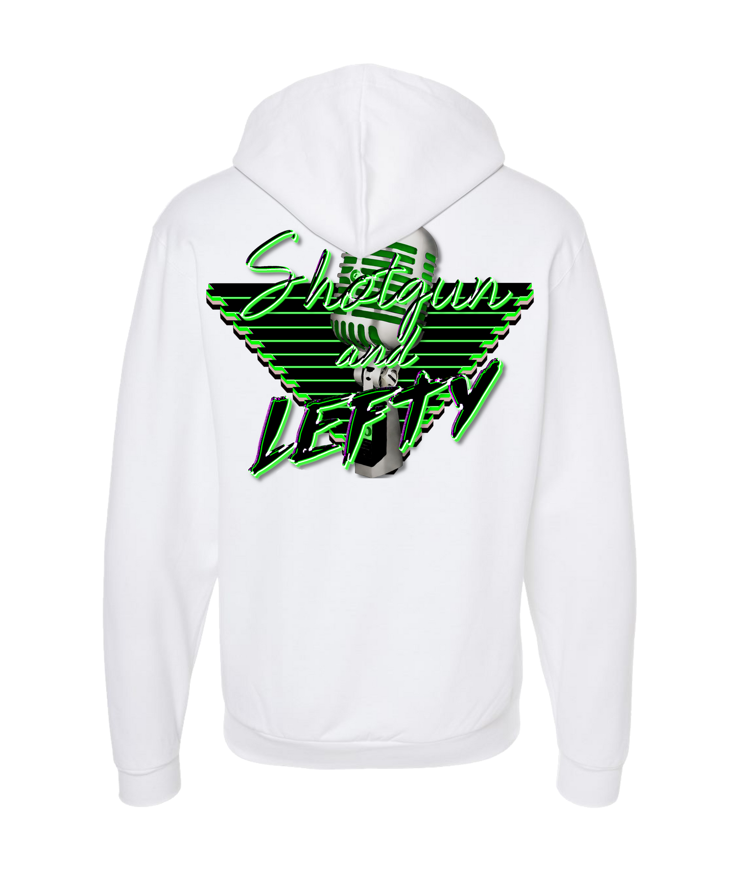 Shotgun & Lefty - DESIGN 1 - White Zip Up Hoodie
