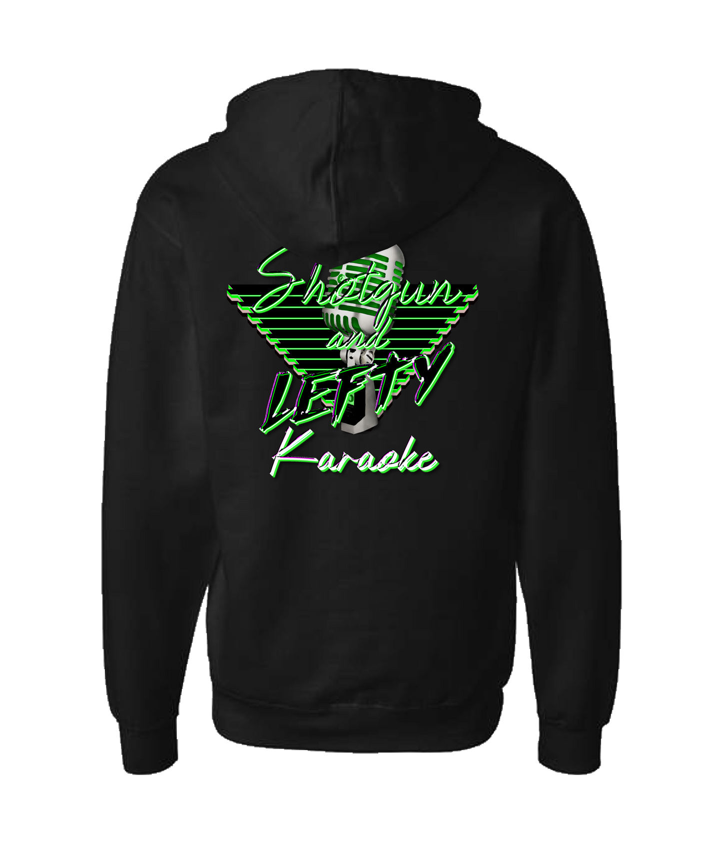 Shotgun & Lefty - DESIGN 2 - Black Zip Up Hoodie