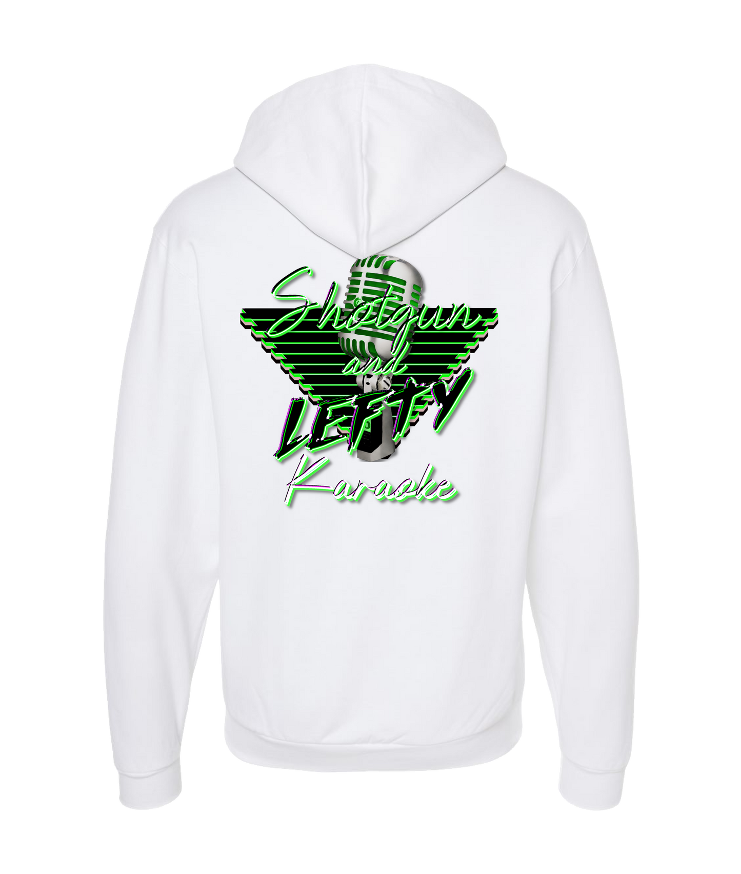 Shotgun & Lefty - DESIGN 2 - White Zip Up Hoodie