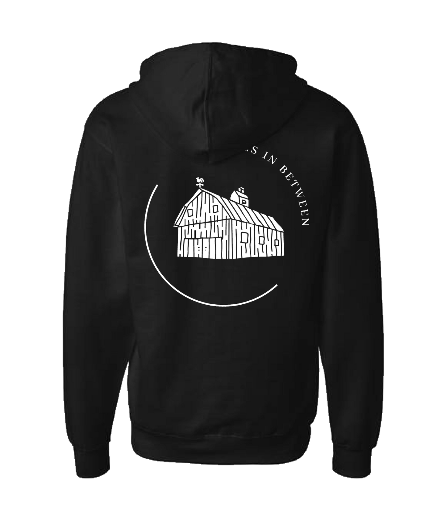 Spaces In Between - Barn - Black Zip Up Hoodie