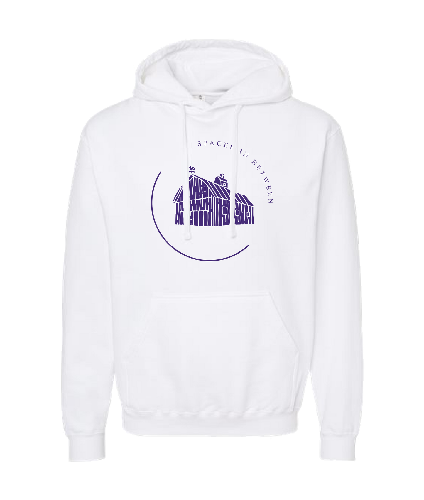 Spaces In Between - Purple Barn - White Hoodie