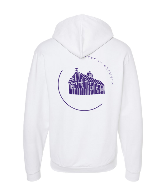 Spaces In Between - Purple Barn - White Zip Up Hoodie