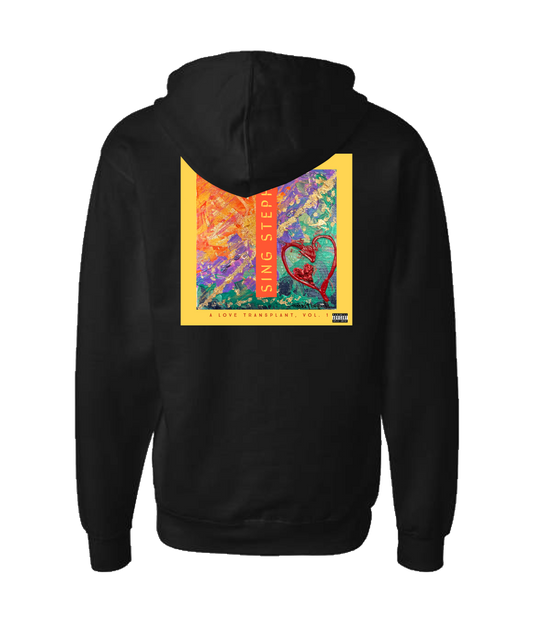 Sing Steph - A Love Transplant - Black Zip Up Hoodie