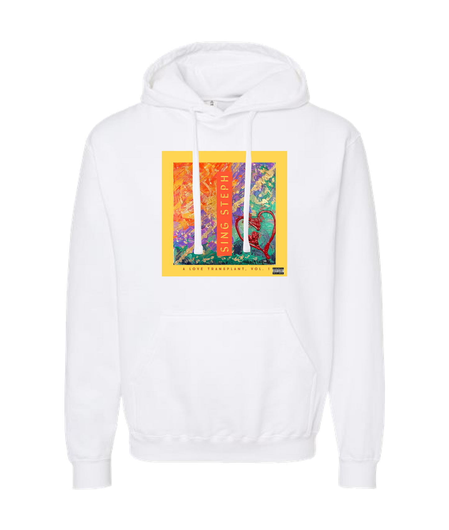 Sing Steph - A Love Transplant - White Hoodie