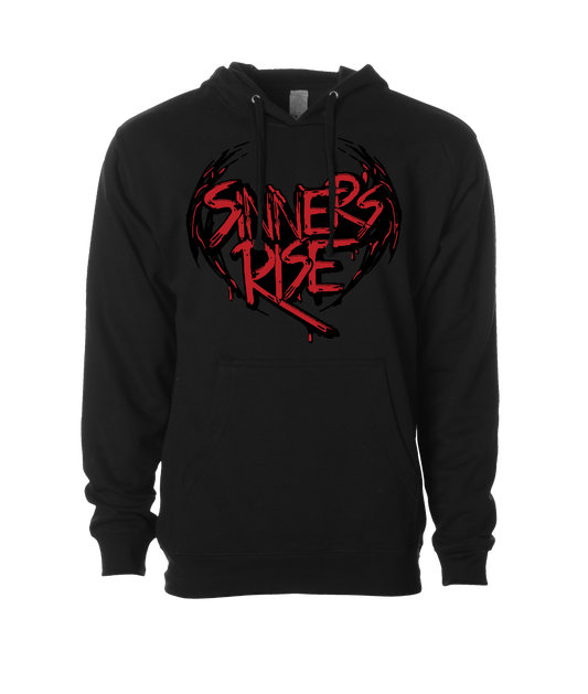 Sinner's Rise - Logo (red) - Black Hoodie