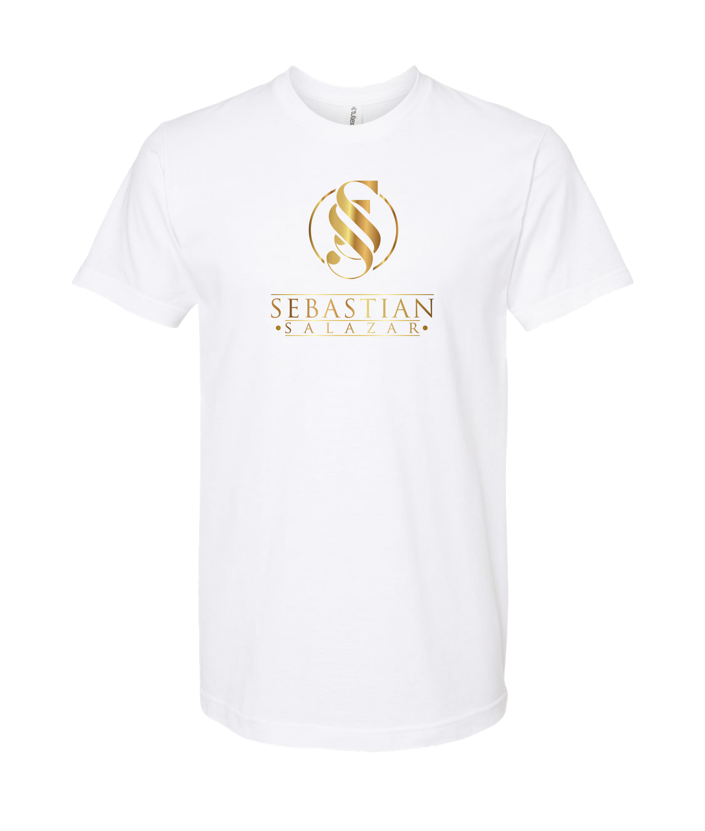 Sebastian Salazar - Gold Emblum - White T Shirt