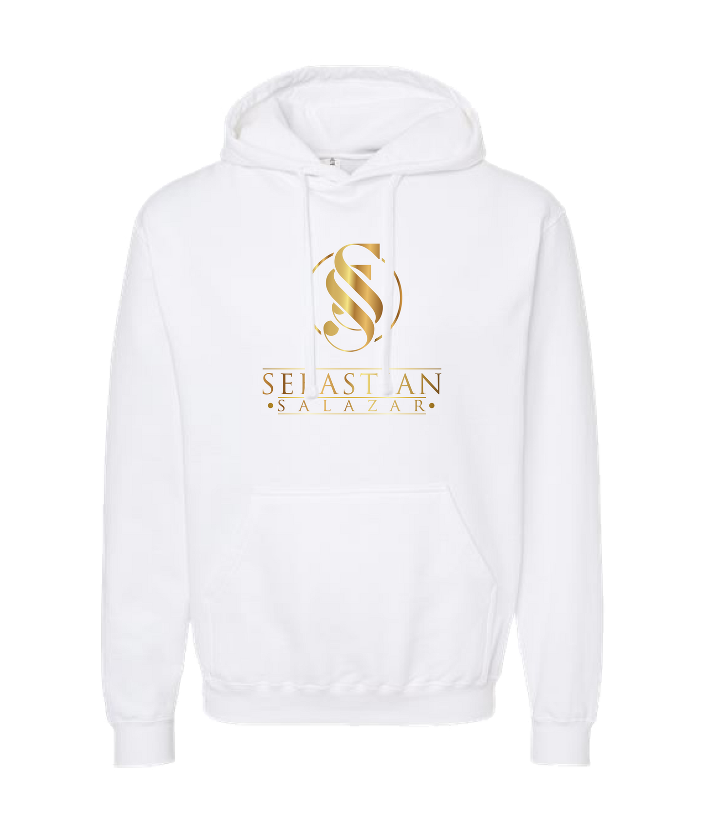 Sebastian Salazar - Gold Emblum - White Hoodie
