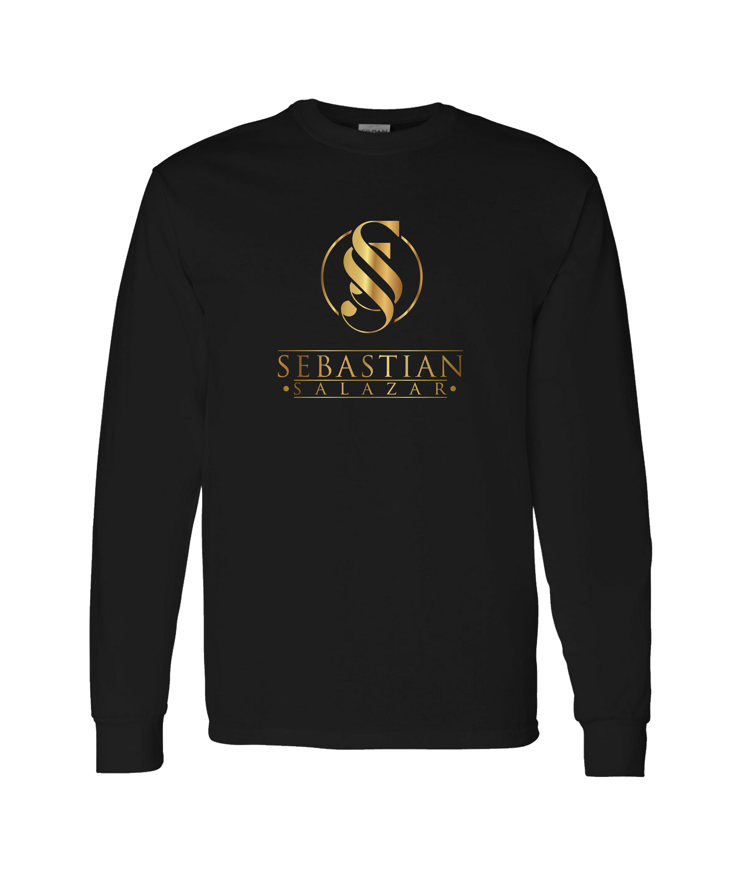Sebastian Salazar - Gold Emblum - Black Long Sleeve T