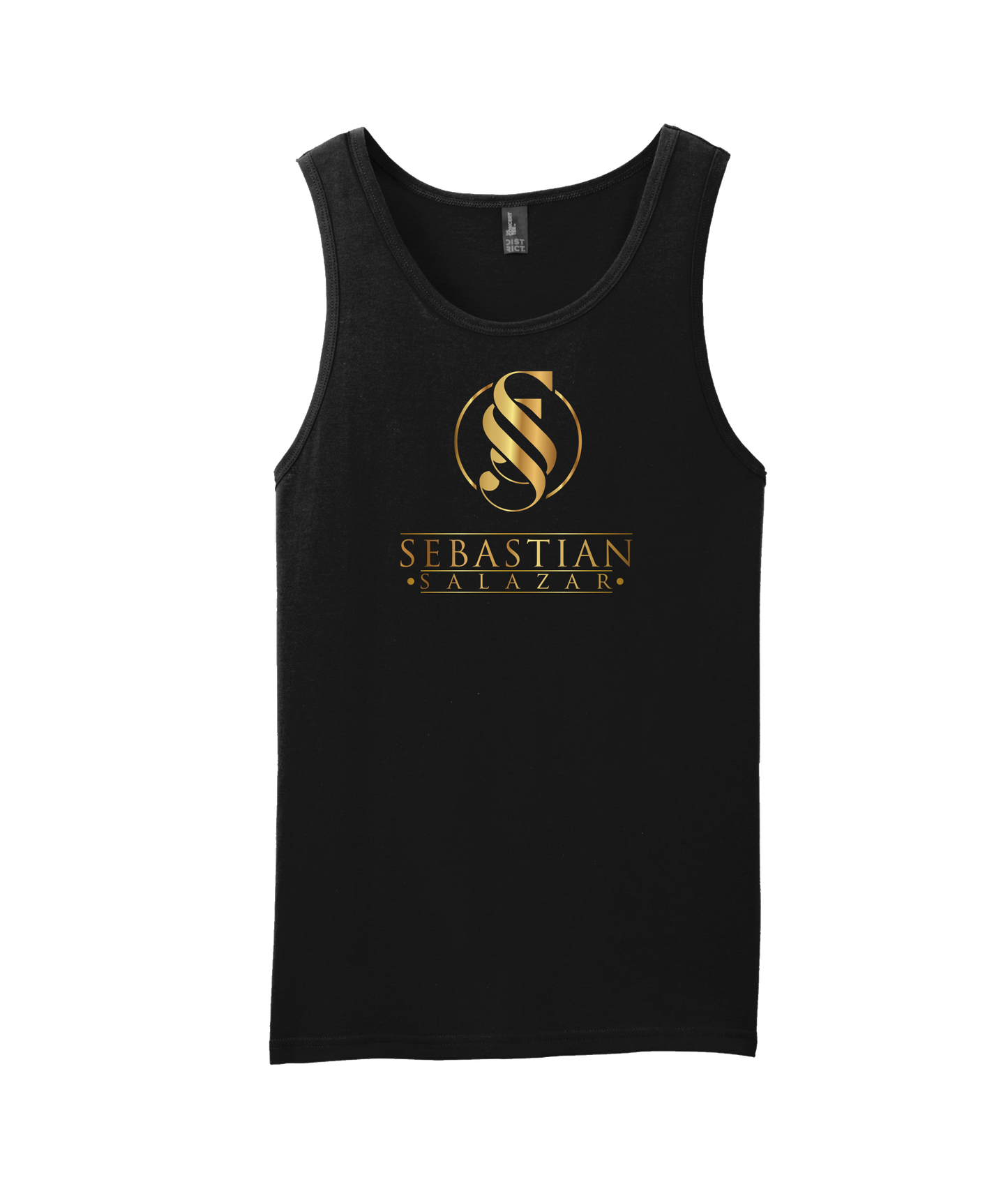 Sebastian Salazar - Gold Emblum - Black Tank Top