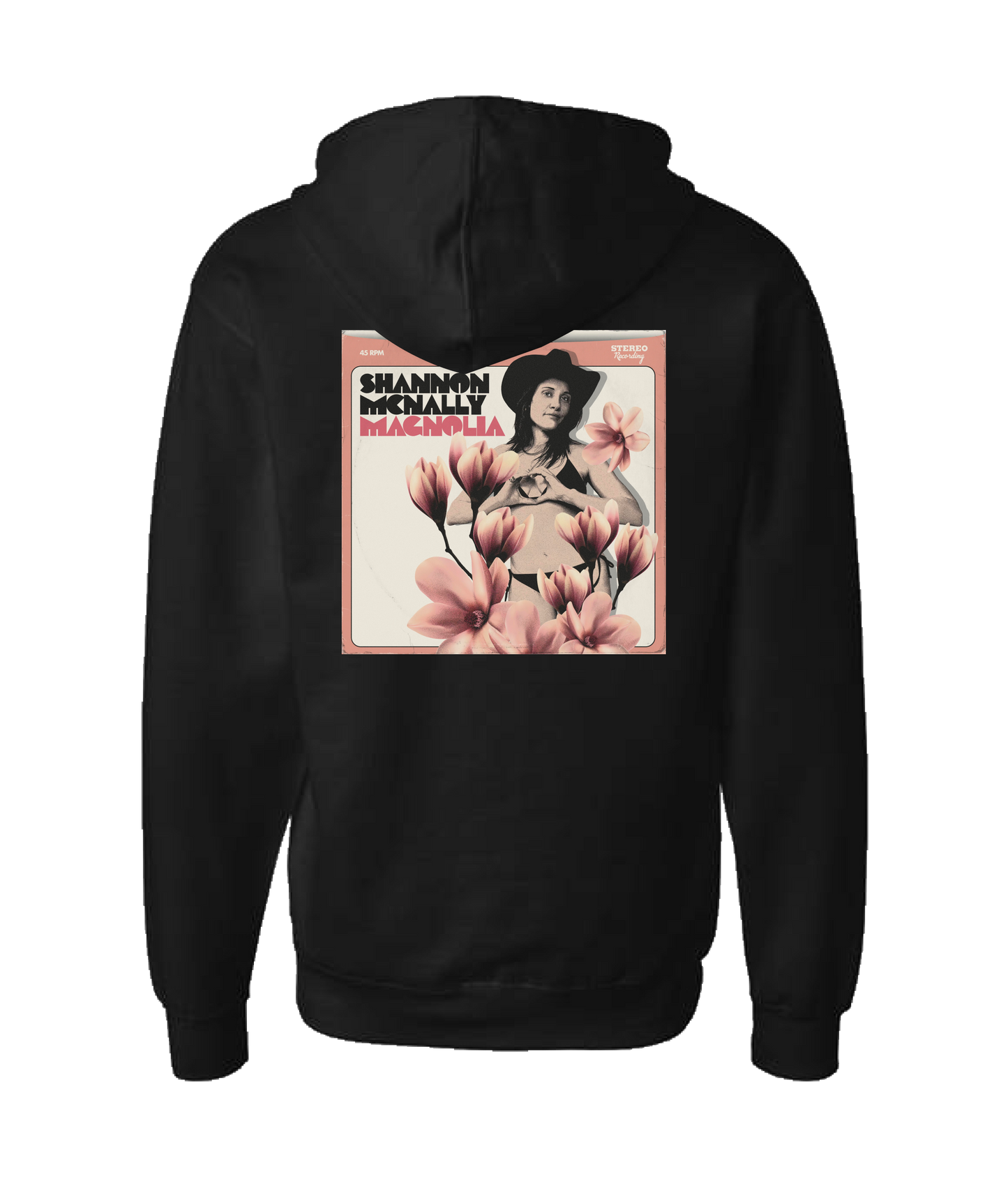 Shannon McNally - MAGNOLIA - Black Zip Up Hoodie