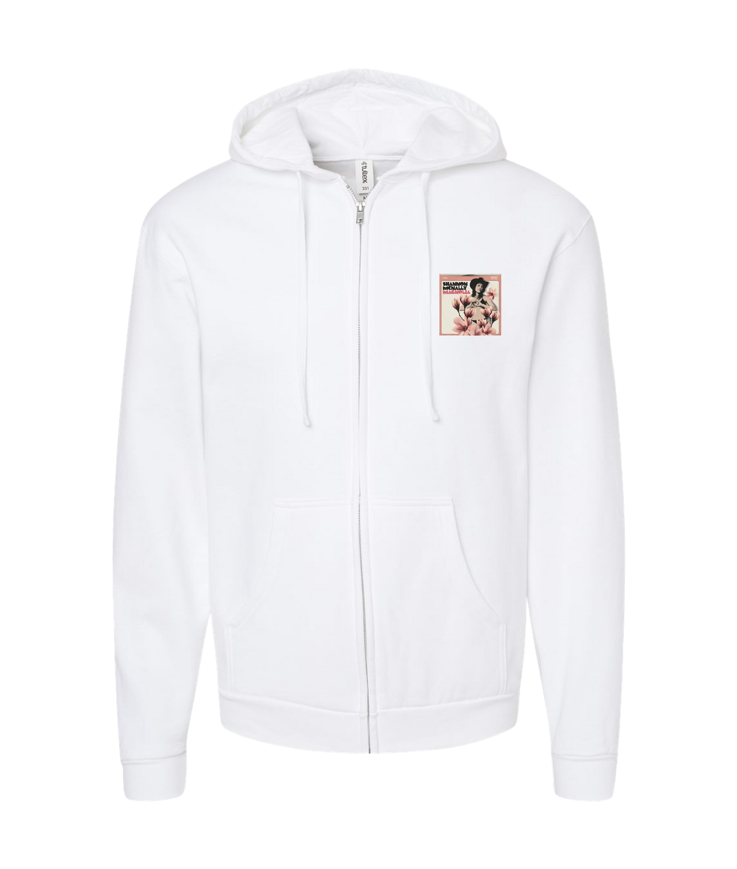 Shannon McNally - MAGNOLIA - White Zip Up Hoodie