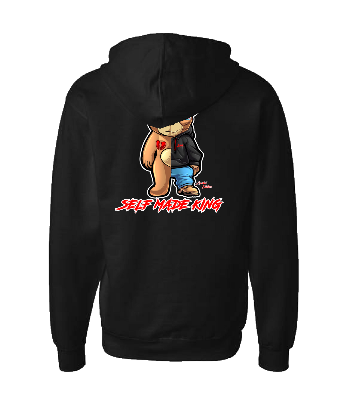 Self MADE KINGZ - LOGO 1 - Black Zip Up Hoodie