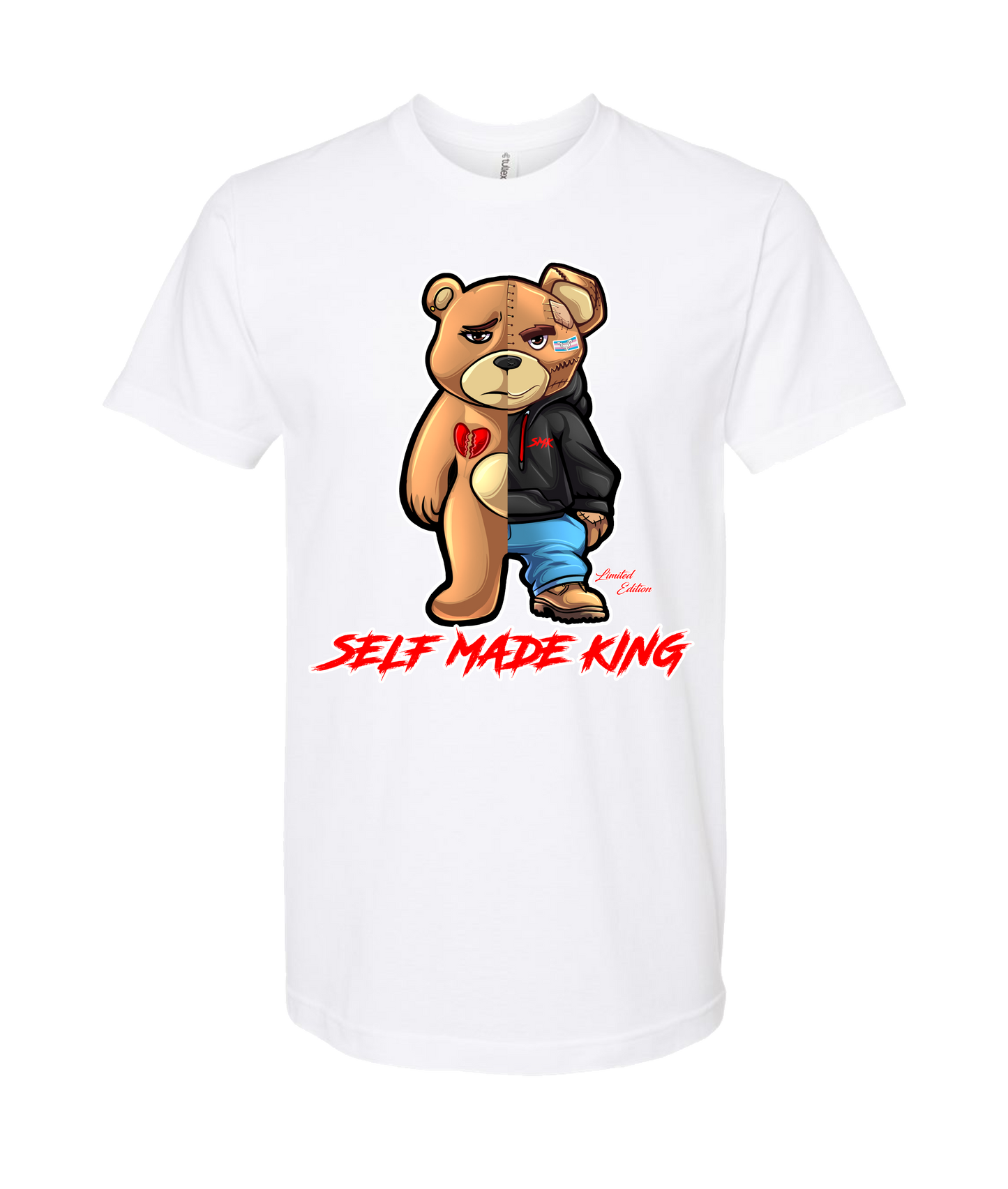 Self MADE KINGZ - LOGO 1 - White T Shirt