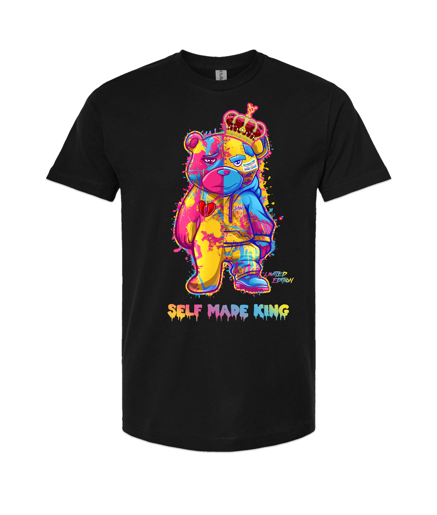 Self MADE KINGZ - LOGO 2 - Black T Shirt